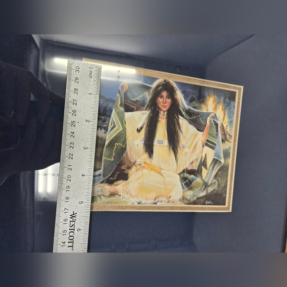 Maija Limited Edition Black Magic Print Beautiful Framed Native Women Night fire - Picture 11 of 12